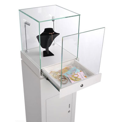 کیفیت  Wooden Point Of Purchase Pop Display Necklace Jewelry Display Stand With Lock کارخانه