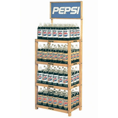 4 لایه چوبی نوشیدنی کف نمایش استند برای فروشگاه خرده فروشی یا مواد غذایی