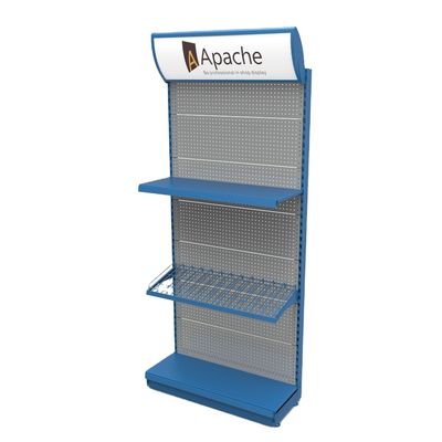 فروشگاه سخت افزار قفسه نمایشگر Pegboard با سربرگ نورپردازی LED