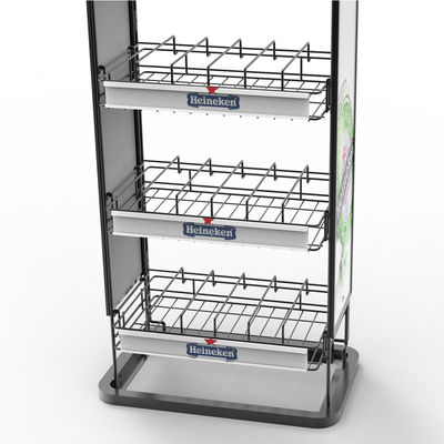 استند نمایش آبجو سفارشی نوشیدنی های فلاش کننده استند نمایش فلزی برای فروشگاه الکل